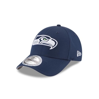 Blue Seattle Seahawks Hat - New Era NFL Team Ballmarker 9FORTY Adjustable Caps USA4058671